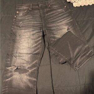 American Eagle Outfitters Black Distressed Jeans